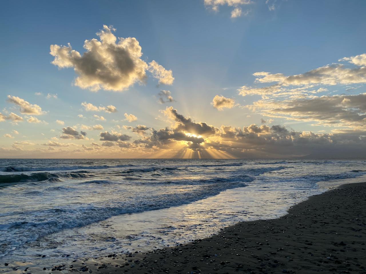 Mediterranean beach sunset in Marbella
